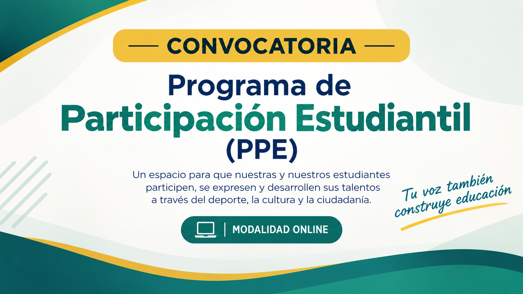 Convocatoria al Programa de Participación Estudiantil
